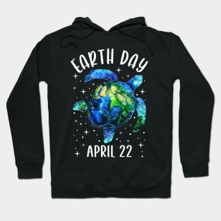 Earth Day Sea Turtle Art Hoodie